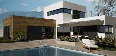 A house with a pool Description automatically generated with low confidence